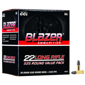 CCI 10022 Blazer 22 Lr 38 Gr Lead Round Nose 525rd Box