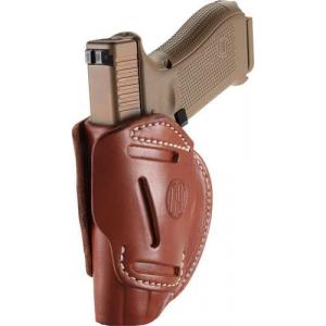 1791 Gunleather 3WH5CBRA 3 Way  Brown Leather OWB fits Glock 17/HK VP9/S&W M&P9/Sprgfld XD9 Ambidextrous Hand