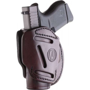 1791 Gunleather 3WH2SBRA 3 Way  Signature Brown Leather OWB Glock 42 Ambidextrous Hand