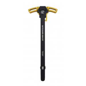 BHA Precision AR-15 WarHammer Mod2 Gold Large Lever Ambi Black Charging Handle