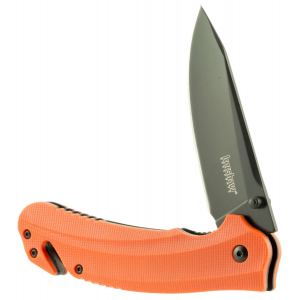 Kershaw 8650 Barricade  3.50 Drop Point Plain Black Oxide 8Cr13MoV SS FRN Orange Handle Folding