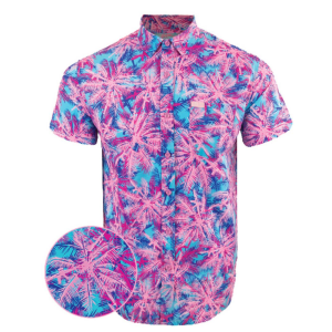 Retro Rifle Supersonic Palm Pink Button Down Hawaiian Shirt - 2XL