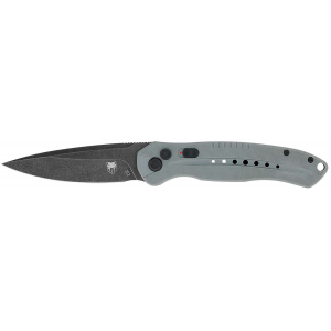 CobraTec Knives GRYDIABLOAUTO Diablo  3.50 Folding Black Stonewashed D2 Steel Blade, 4.75 Gray Textured G10 Scales Handle