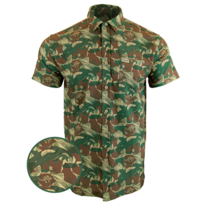 Warrior Co. Button Down Camo Shirt - Rhodesian Brushstroke - L