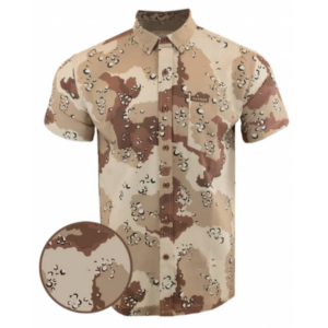 Warrior Co. Button Down Camo Shirt - Chocolate Chip - 2XL