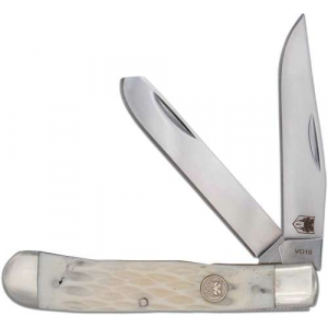COBRATEC TRAPPER TWO BLADE G-10 WHITE BONE/SS SLIP JOINT