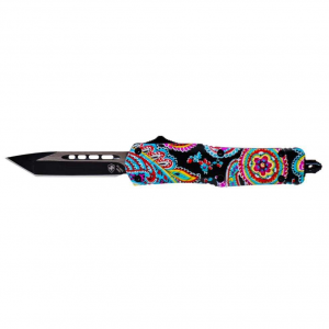 Templar Knife SQT231 Quilt Small 2.25 Tanto Plain Black 440C Stainless Steel Multi-Color Zinc Aluminum Alloy Handle OTF