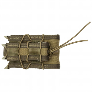 High Speed Gear 11DD00CB TACO MOLLE Double Decker Modular Rifle/Pistol Mag Pouch Coyote Brown Nylon w/Polymer Divider