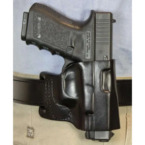 DESANTIS E-GAT SLIDE HOLSTER OWB RH Leather S/A HELLCAT BLK