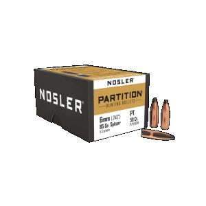 Nosler 6mm .243 85gr PARTITION 50rd Box