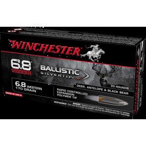 WINCHESTER SBST68W 6.8 WESTERN 170 BSTP Rifle Ammunition 20rd BOX