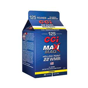 CCI 920cc Maxi-mag 22 Mag 40 Gr Jacketed Hollow Point (jhp) 125 Bx/ 10 Cs