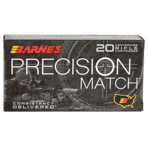BARNES Bullets 30166 Precision Match 6.5 Creedmoor 140 Gr Open Tip Match Boat Tail 20 Box
