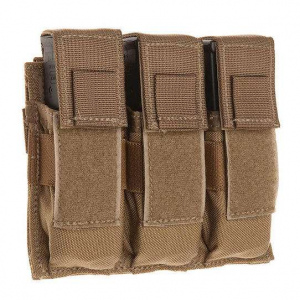 TACSHIELD (MILITARY PROD) T3603CY Universal Triple Pistol Mag Pouch Coyote 1000D Nylon