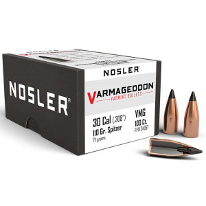 Nosler 34057 Varmageddon  30 Cal .308 110 gr Flat Base Tipped (FBT) 100 Per Box