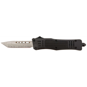 Steel River Knives MT616RDAMT Spartan Mini 2.75 OTF Tanto Plain Real Damascus/4.25 Black Aluminum Zinc Alloy Handle