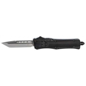 Cobra Tec Knives SBCTK1STNS CTK-1 Small 2.75 Tanto Plain Black Aluminum Handle OTF
