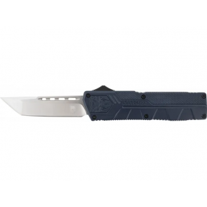 Cobra Tec Knives NYCTLWTNS Lightweight NYPD 3.25 OTF Tanto Plain D2 Steel Blade NYPD Blue Aluminum Handle