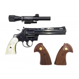 USED Colt Python Four Digit Serial Number 357 Magnum 6 Barrel 6rd Cylinder Bushnell 13x Bow Scope Revolver VERY GOOD CONDITION