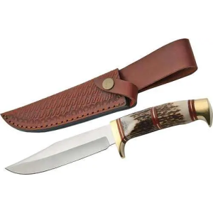 SZCO STEEL STAG 5.75 STEEL WOLF STAG HUNTER W/SHEATH
