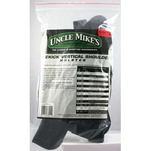 Uncle Mikes 83041 Sidekick Vertical Shoulder 7-8.5 Barrel Med/Lg DA Revolver Nylon Black