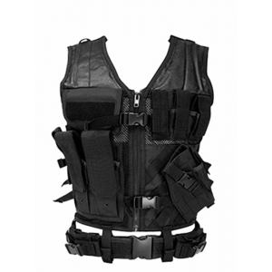 NCStar CTVL2916B Tactical  Vest XL-XXL Black PVC/Mesh Webbing
