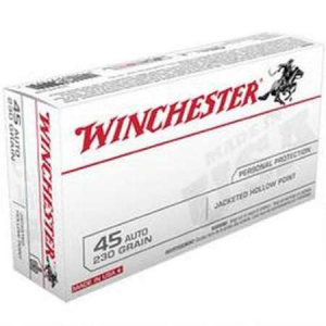 Winchester Ammo USA45JHP USA  45 ACP 230 gr Jacketed Hollow Point (JHP) 50 Bx/ 10 Cs