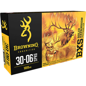 Browning Browning Ammo B192430061 BXS 30-06 Springfield 180 gr Terminal Tip 20 Bx/ 10 Cs - $36.28 at BattleHawk Armory