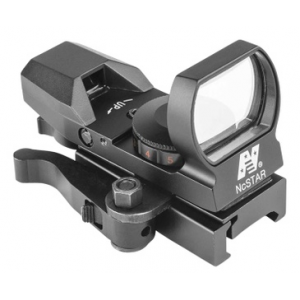 NCStar D4RGBQ Reflex Optic 1x 24x34mm 3 MOA Illuminated 4 Pattern Red/Green CR2032 Lithium Black Anodized