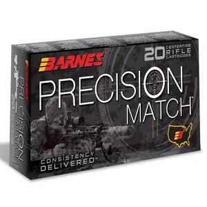 BARNES Bullets 0814 Precision Match 6mm Creedmoor 112 Gr Otm Boat Tail 20 Bx/ 10 Cs