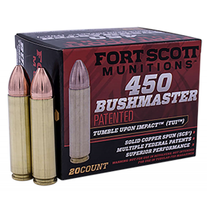 Fort Scott Munitions 450 Bushmaster 250 gr SCS Tumble Upon Impact (TUI) 20rd Box