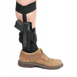 Blackhawk 40AH16BKR Ankle  Black Cordura 1000D Nylon Ankle Med/Lg Auto, Med Revolver Right Hand