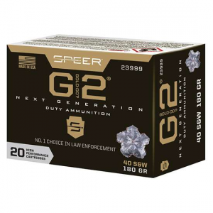 SPEER Ammo 23999 Gold Dot G2 40 S&w 180 Gr G2 20 Bx/ 10 Cs