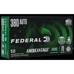 FEDERAL American Eagle Irt 380 Acp 70 Gr Lead-free 50rds