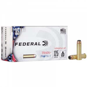 FEDERAL Tp357vhp1 Train + Protect 357 Mag 125 Gr Versatile Hollow Point (vhp) 50 Bx/ 10 Cs