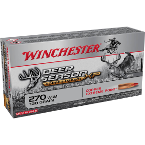 WINCHESTER Ammo X270sdslf Deer Season Xp Copper Impact 270 Win 130 Gr Extreme Point 20 Rd Box