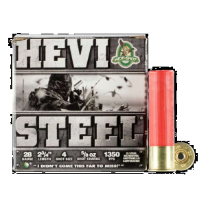 HEVISHOT 62804 Hevi-steel 28 Gauge 2.75 5/8 Oz 4 Shot 25 Bx