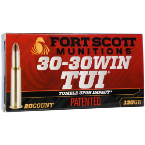 Fort Scott Munitions 30-30 WIN 130 gr Tumble Upon Impact (TUI) 20rd Box
