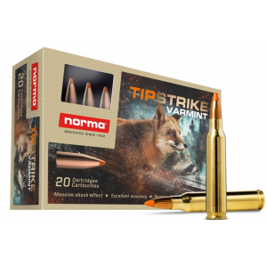 NORMA Tipstrike Varmint .223 Rem 55gr Polymer Tip Centerfire Rifle Ammunition 20 Bx