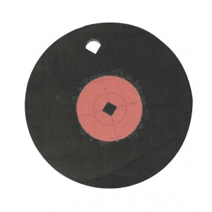 Birchwood Casey 47603 World of Targets Single Hole Black Gong w/Orange Target AR500 Steel
