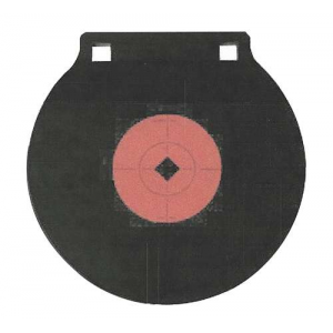 Birchwood Casey 47604 World of Targets Double Hole Black Gong w/Orange Target AR500 Steel
