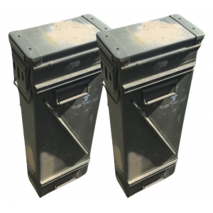 Military Surplus PA154 Cal Metal Ammo / 120mm Mortar Can, Stackable, Good Condition 2 Pack