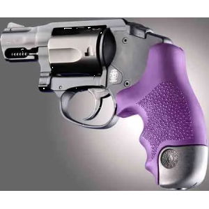 S&W J Frame Round Butt Centennial/Polymer Bodyguard Rubber Tamer Grip Purple
