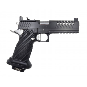 Masterpiece Arms DS9 Hybrid Black Slide  Frame Stainless Barrel Stainless Medium Black Trigger 9mm 5 Barrel 2 Magazines Optics Cut Pistol