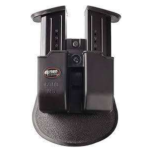 Fobus 6909NDP Double  Magazine Pouch with Paddle 9mm Luger/40 S&W Double Stack Plastic Black