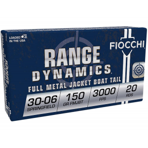 FIOCCHI 3006a Training Dynamics 30-06 Springfield 150 Gr Full Metal Jacket Boat Tail (fmjbt) 20 Bx/ 10 Cs