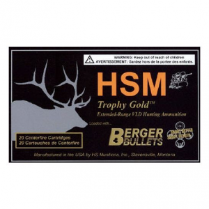 HSM 24387vld Trophy Gold 243 Win 87 Gr Match Very Low Drag 20 Bx/ 10 Cs