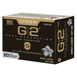 SPEER Ammo 24226 Gold Dot G2 9mm Luger 147 Gr G2 20 Bx/ 10 Cs