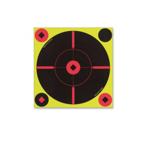 Birchwood Casey 34850 Shoot-N-C Bull's-Eye BMW Self-Adhesive Paper 8 Bullseye Yellow Target Paper w/Black Target & Red Accents 50 Per Pack