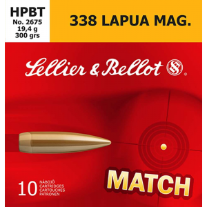 Sellier & Bellot .338 Lapua Mag, 300gr HPBT, 10rd Box